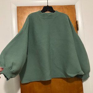 Modcloth 4X mockneck mint green sweater